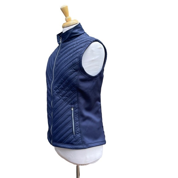 LevelWear Transition Navy Quilted Performance Zip Vest -Women's Size Medium - Picture 6 of 13